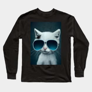 Cat with Sunglasses Long Sleeve T-Shirt